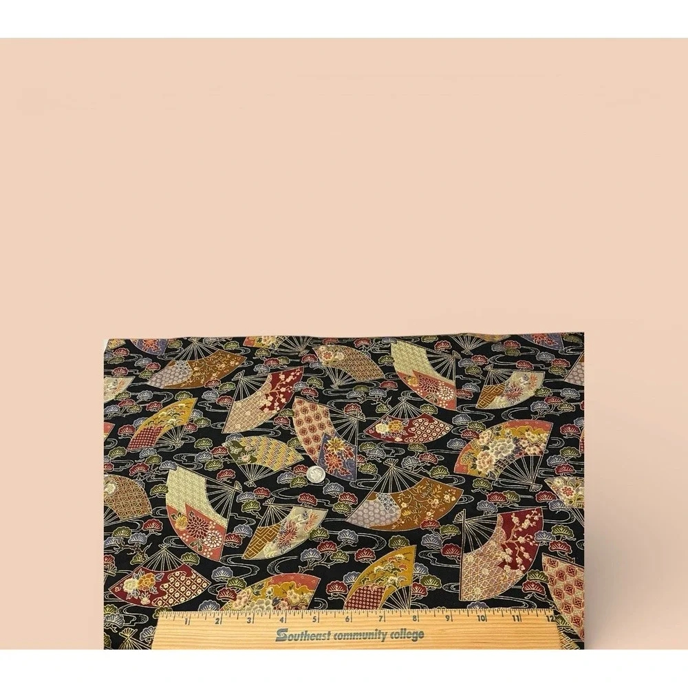 Quilt Craft Fabric 100% Cotton Oriental Gardens By Artistic Expressions‎ 44 x 46